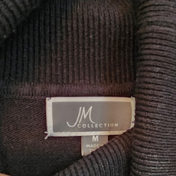 🔖Final Sale! JM Collection Womens Black Turtleneck Style Sweater - Picture 3 of 6
